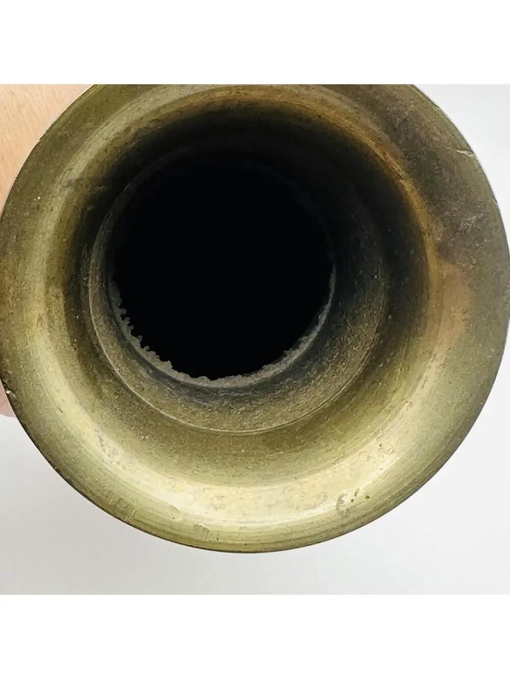 Vintage Decorative Brass Vase with Floral Engraving